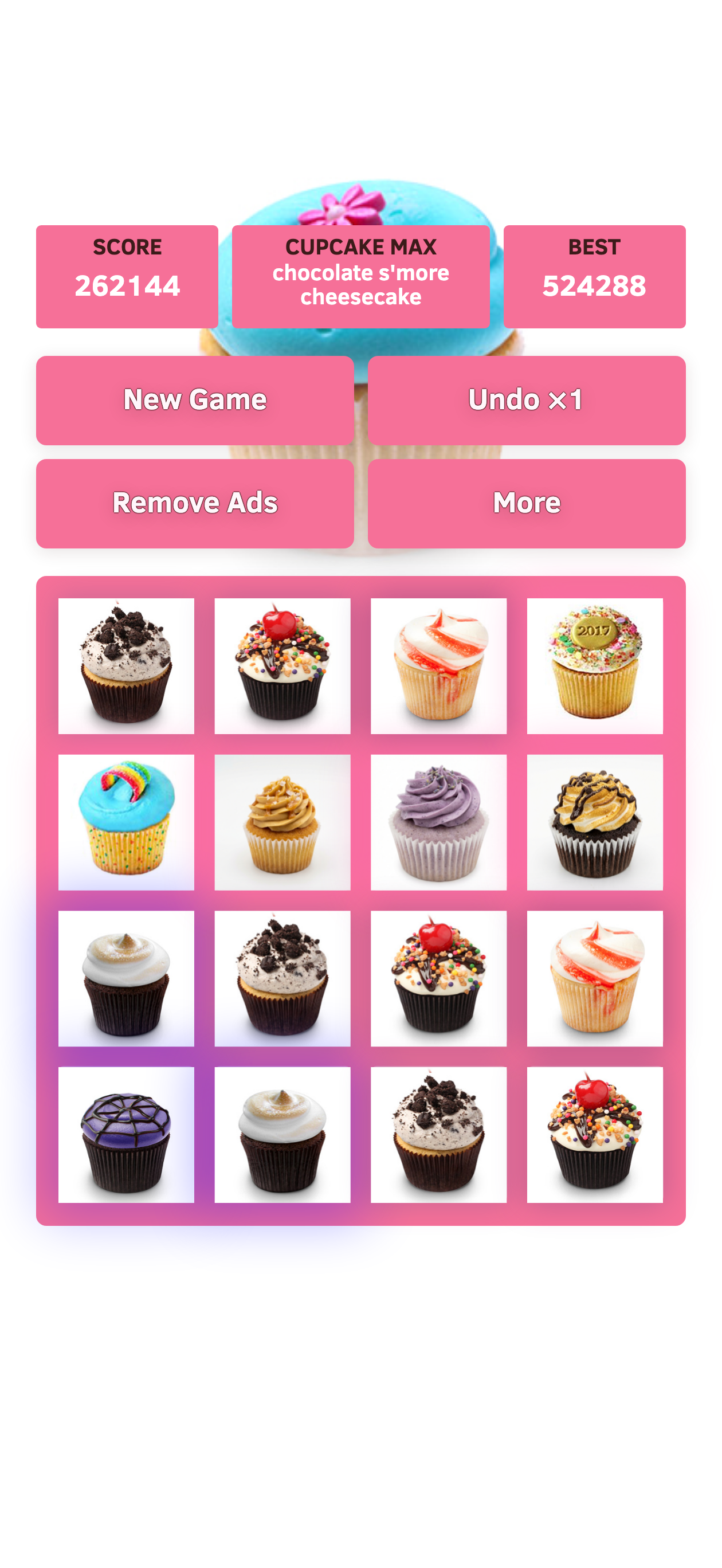 2048 Cupcake prepared high-tier board App Store screenshot