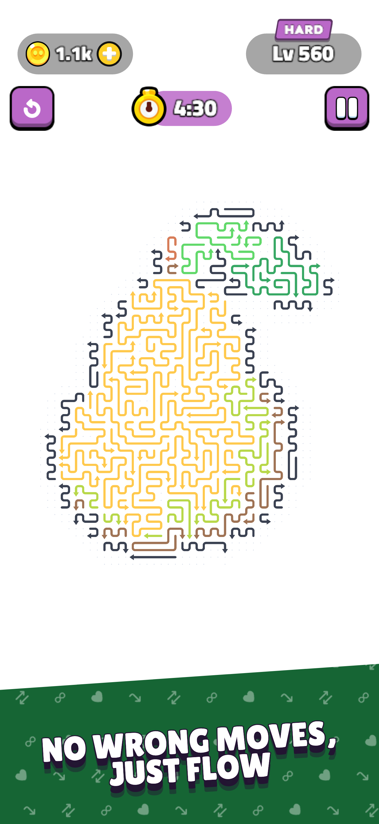 Arrows Flow no wrong moves just flow App Store screenshot