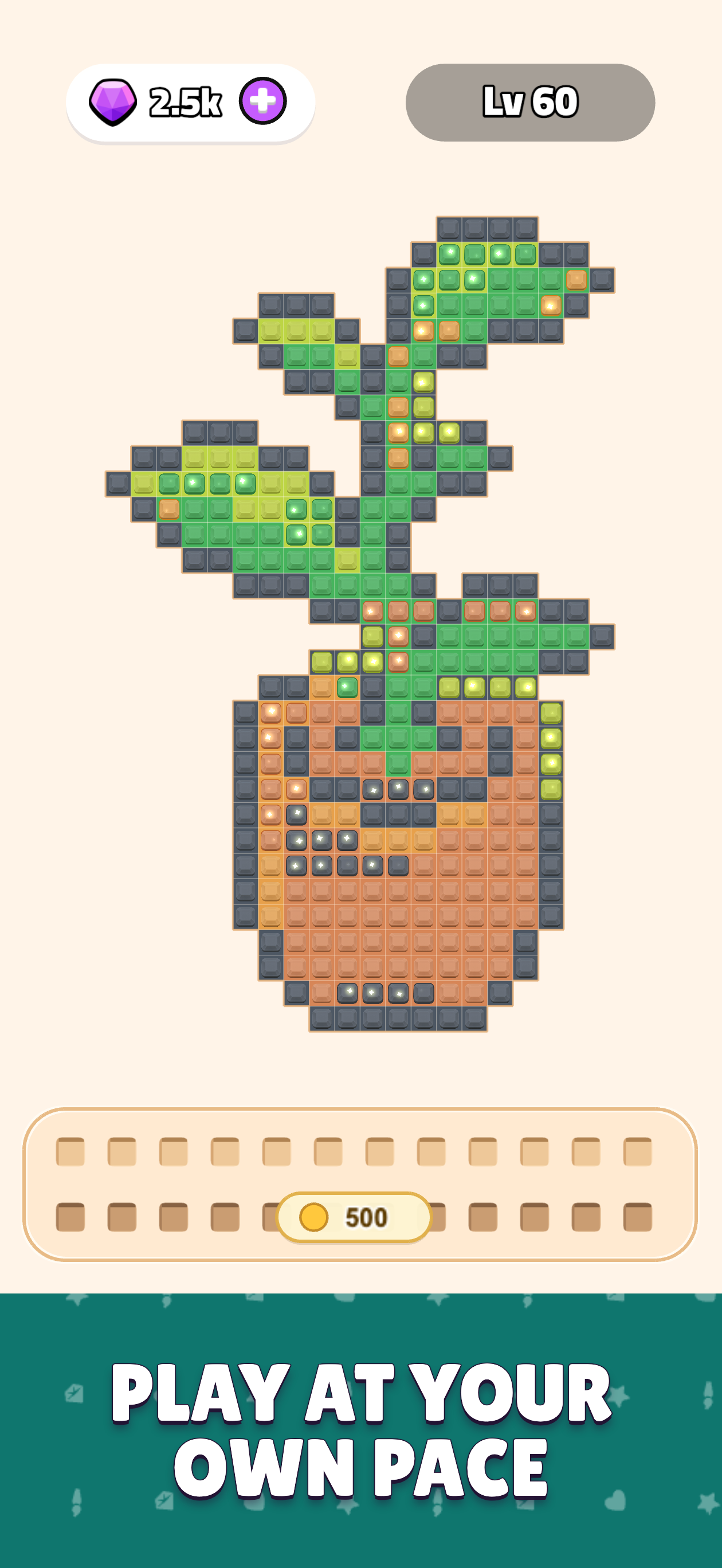 Diamond Art Sort play at your own pace App Store screenshot