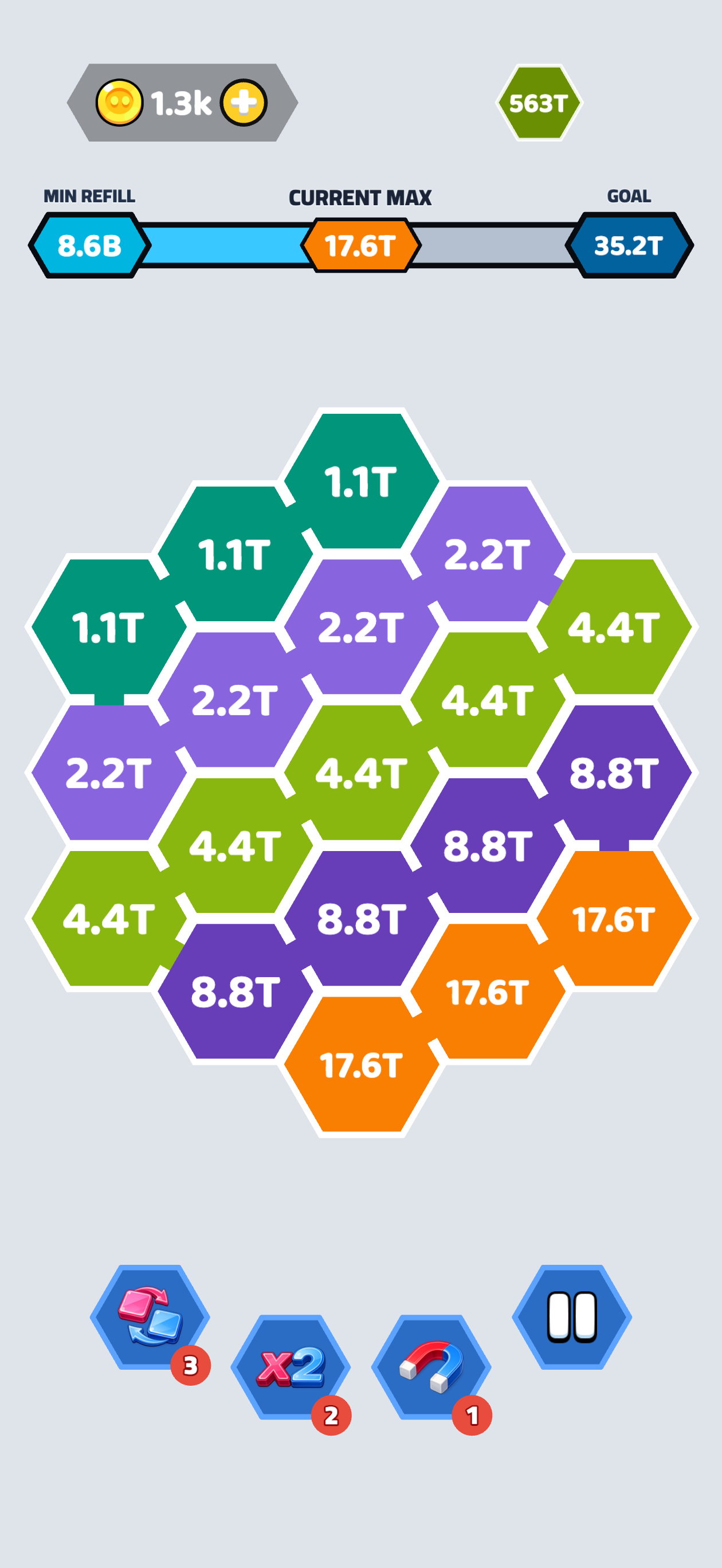 Hex Merge trillion slash App Store screenshot